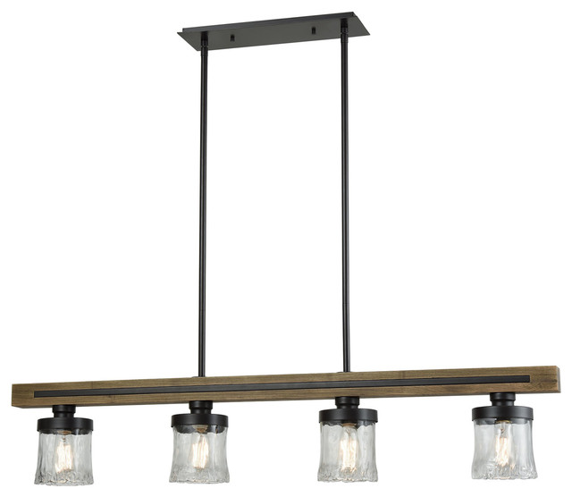 Elk Lighting 33071 4 Timberwood Light 50 Wide Linear Chandelier