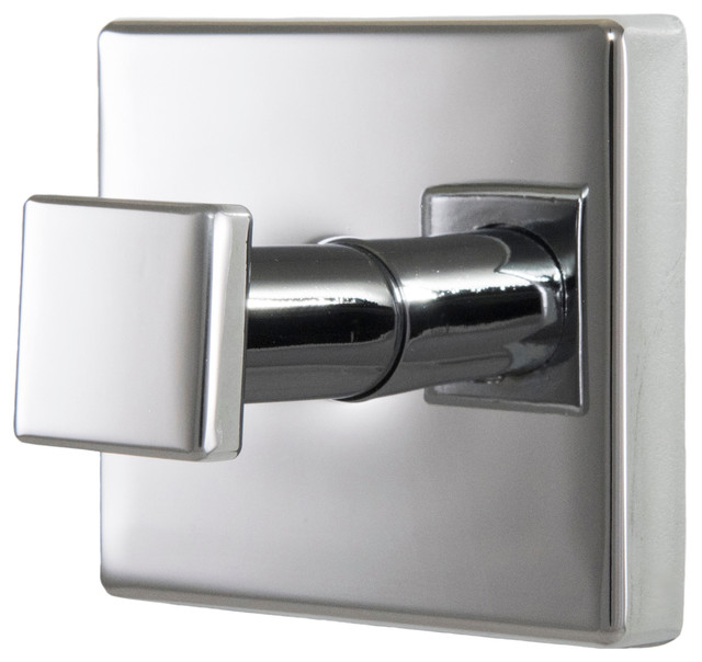 Primo Collection Single Robe Hook, Polished Chrome Modern Robe