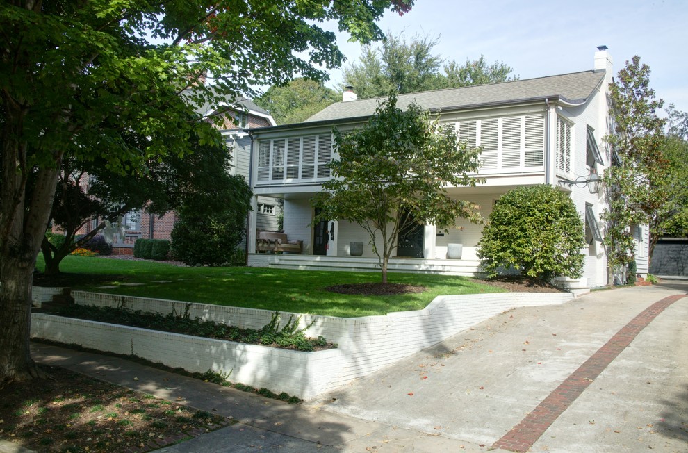 Example of a transitional exterior home design in Charlotte