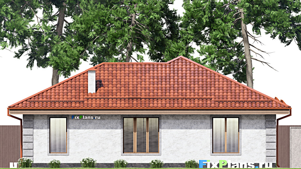 Проект одноэтажного дома 14х12м S116м2 F-14786