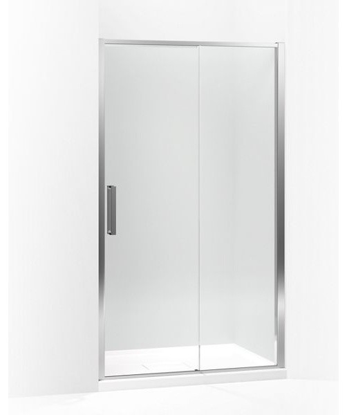 Kohler Torsion Glass Sliding Shower Door, Right-Hand, Bright Polished Silver