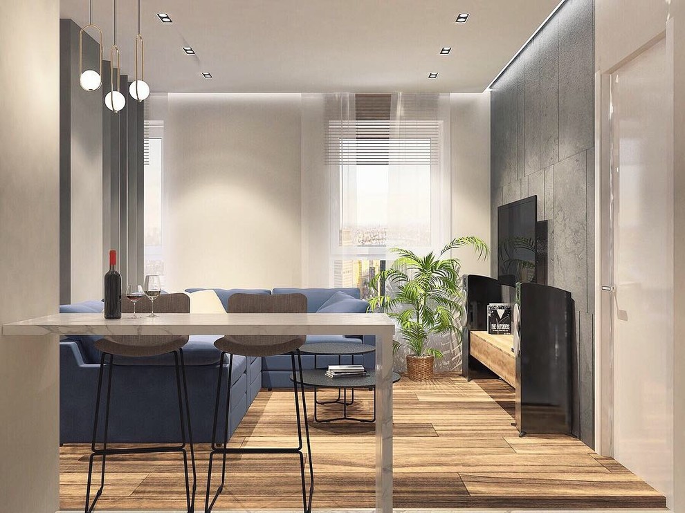 Интерьер для молодой семейной пары 54м2