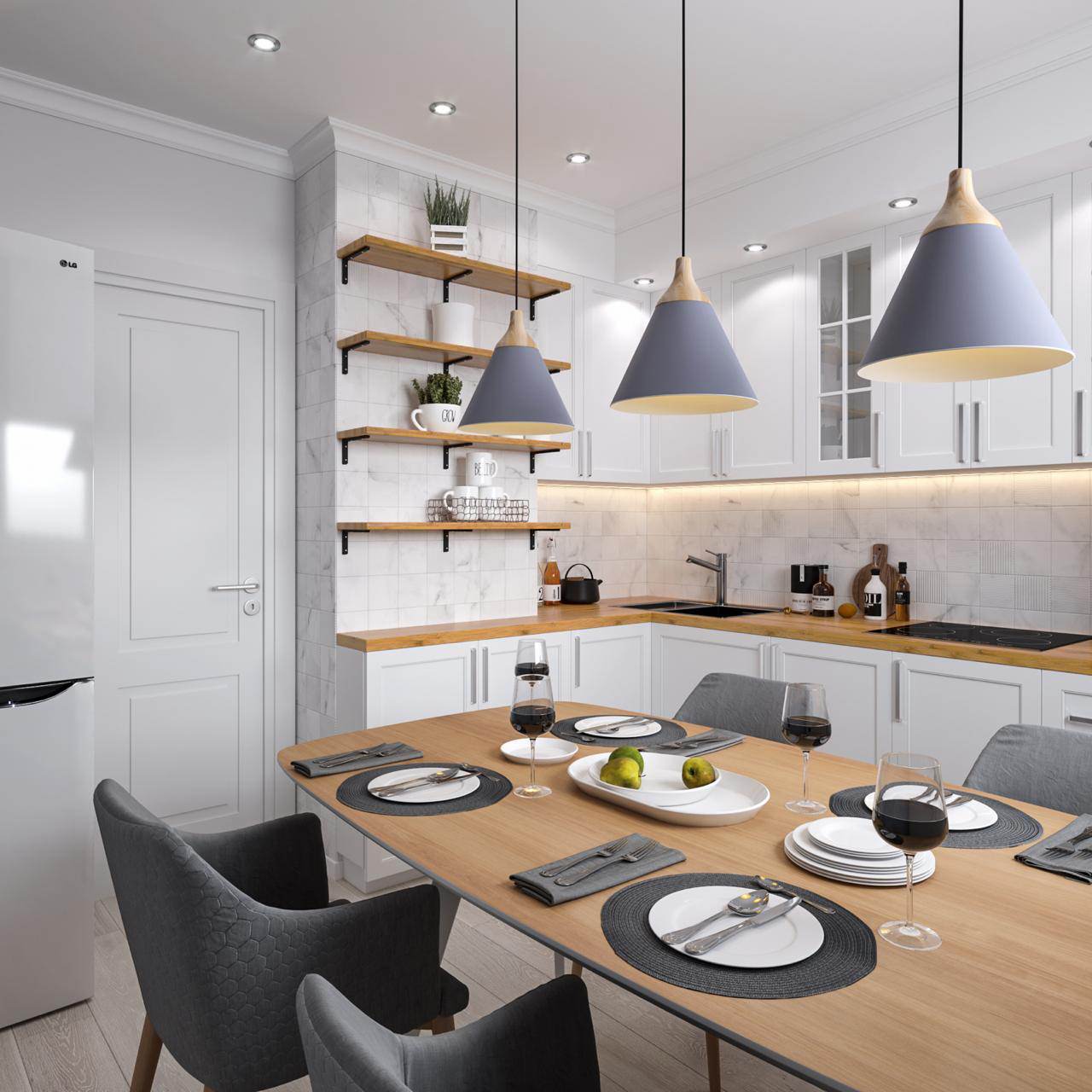 Трехкомнатная квартира в скандинавском стиле