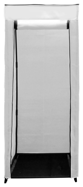 24 inch Compact Portable Hanging Closet in White