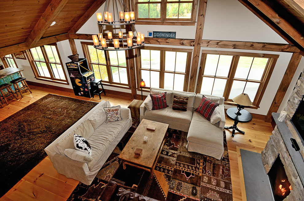 This is an example of a country living room in Burlington.