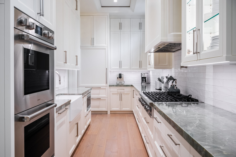 Inspiration for a transitional kitchen remodel in Miami