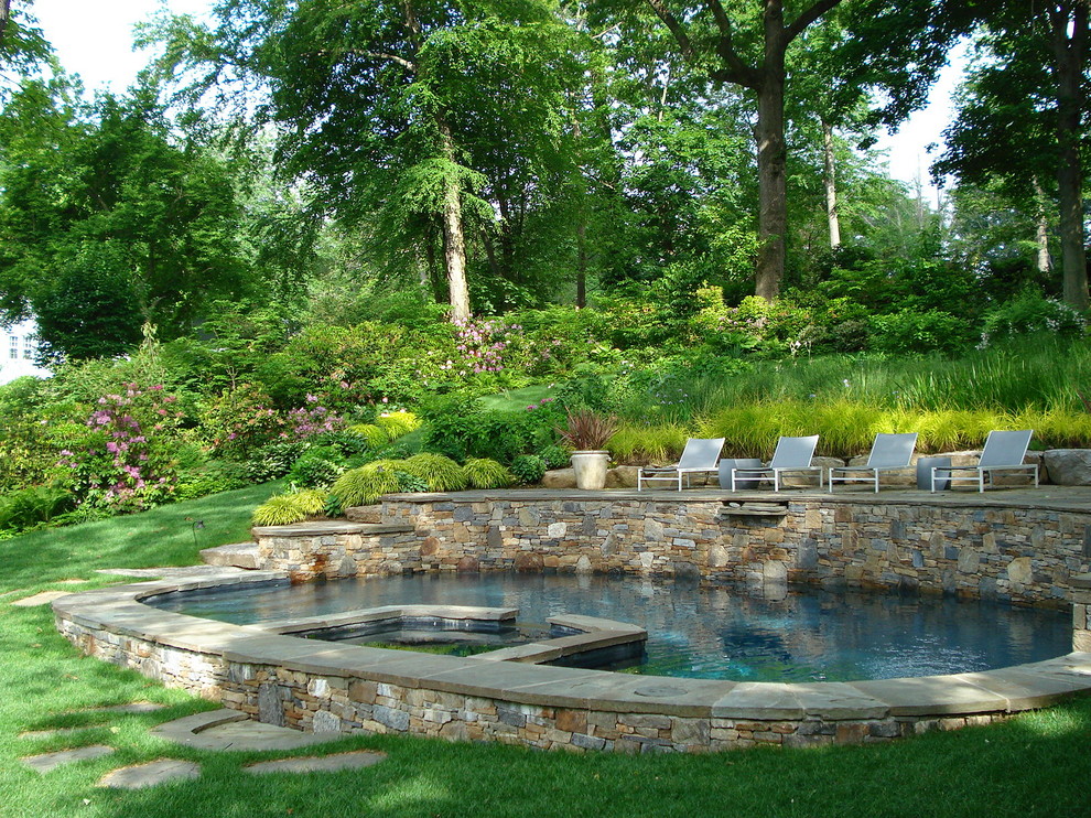 This is an example of a traditional round pool in New York.