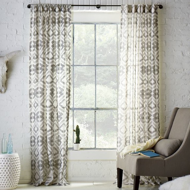 Tali Printed Window Panel - Eclectic - Curtains - by West Elm