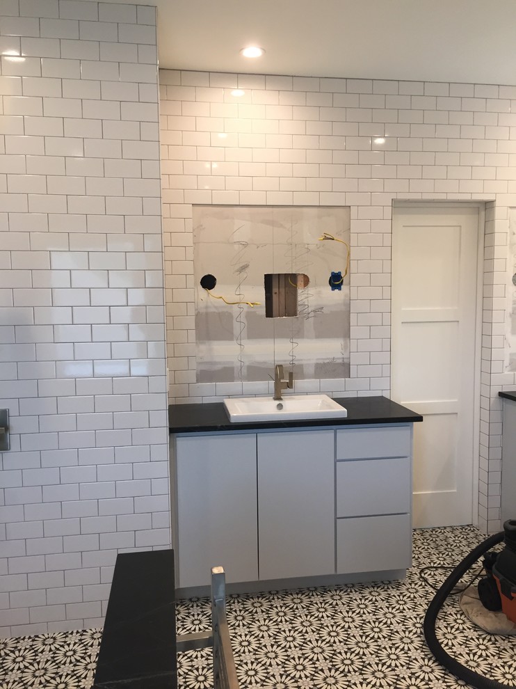Inspiration for a transitional bathroom remodel in Austin