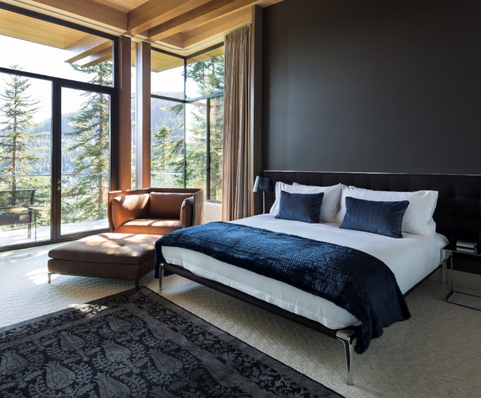 Design ideas for a contemporary bedroom in Vancouver.