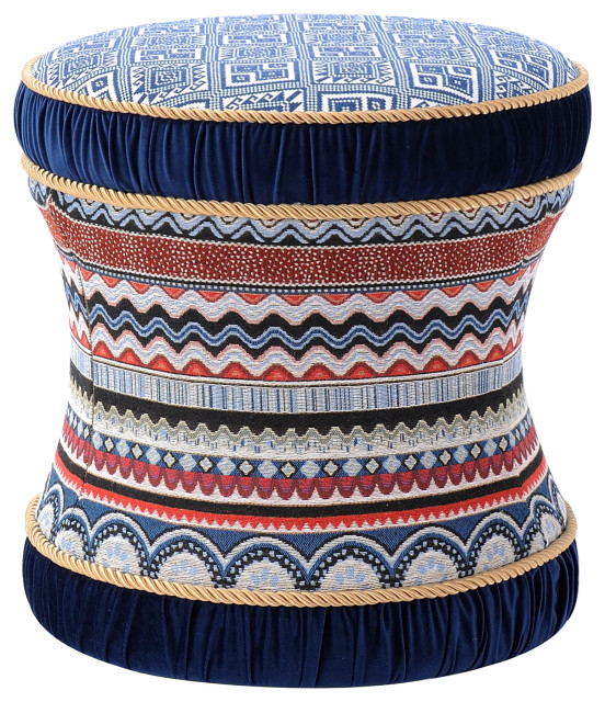 Leona 18" Decorative Vanity Stool Ottoman - Traditional - Footstools And Ottomans - by Jennifer ...