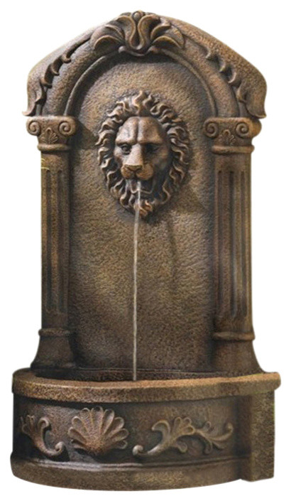 Lion's Head Courtyard Fountain