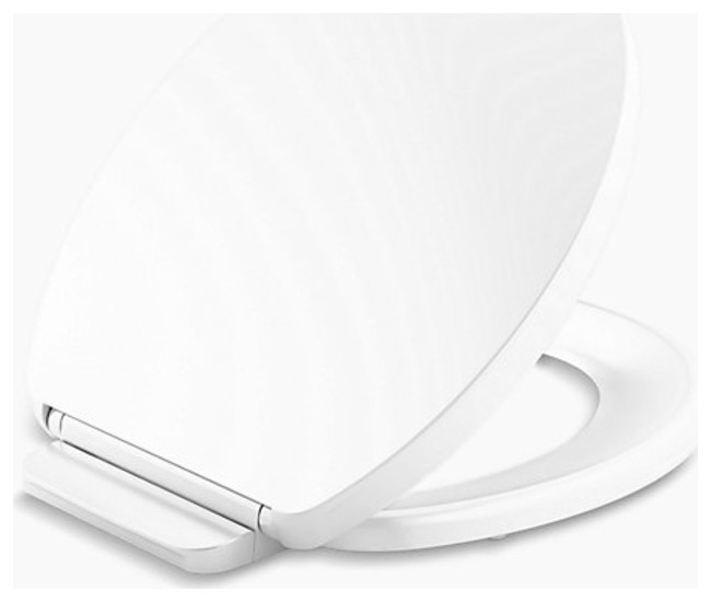 Kohler 26801-0 ReadyLatch Toilettensitz – Leises Schließen, Leicht Zu Reinigen, Für Längliche WC