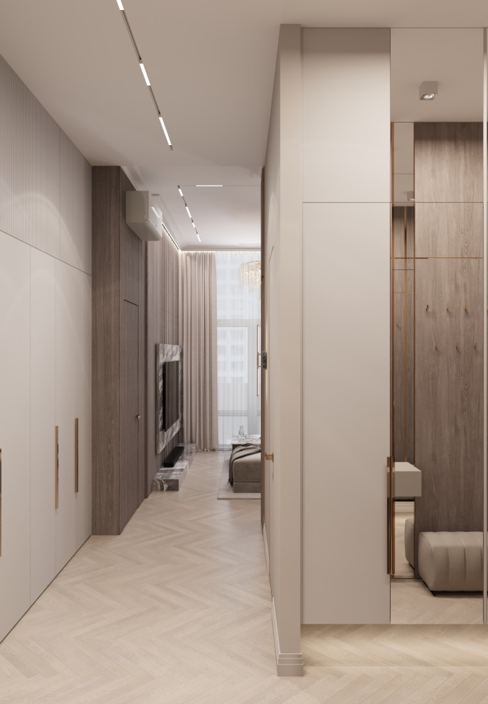 Прихожая-холл в квартире ЖК "Олимпика" г. Екатеринбург