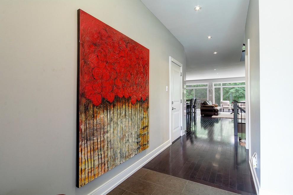 Transitional home design photo in Ottawa