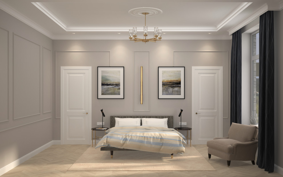 Спальня в загородном доме.