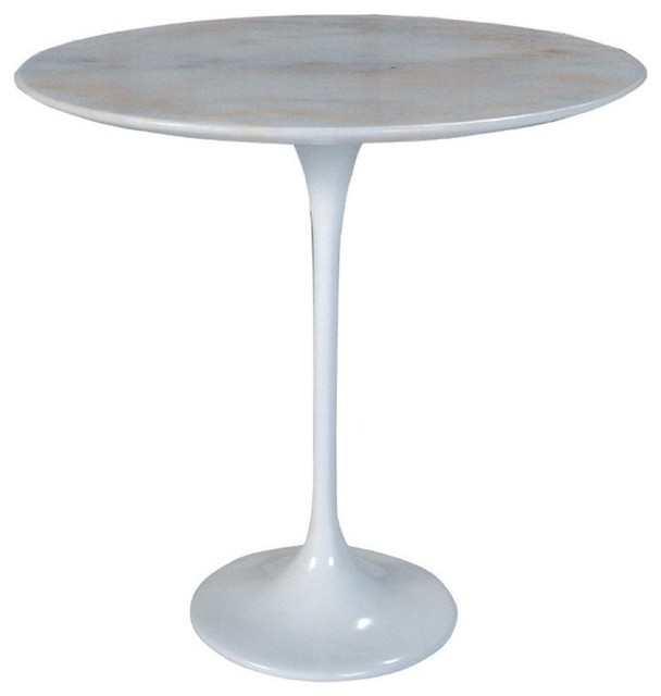 Nuevo Jacob Round Marble Top End Table, Jacob Round Coffee Table