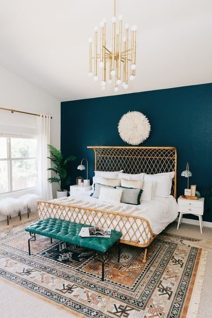 Navy Blue Bedroom Design Schlafzimmer Los Angeles Von