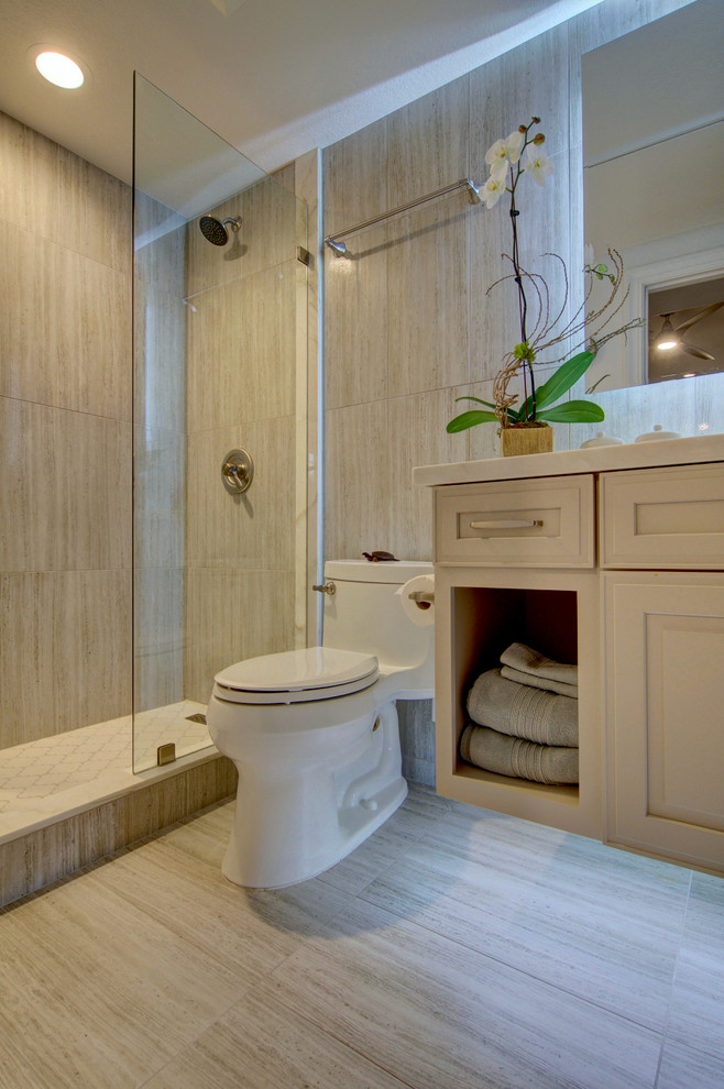 Inspiration for a transitional bathroom remodel in San Diego