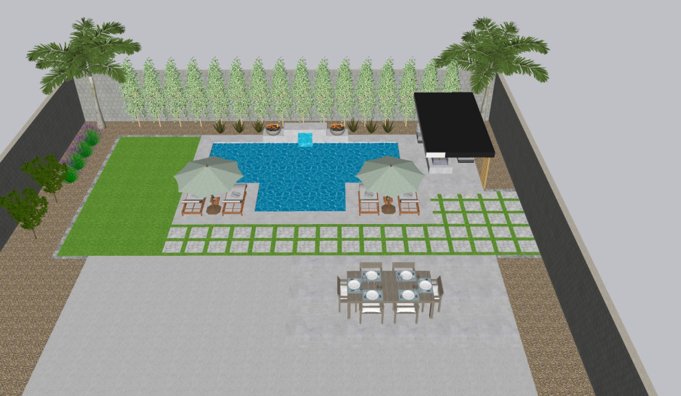 Inspiration for a modern pool remodel in Phoenix