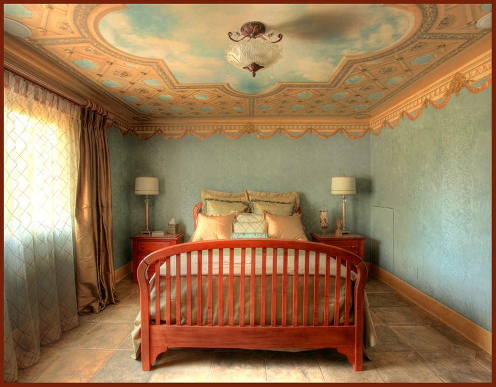 Inspiration for a mediterranean bedroom in Philadelphia.