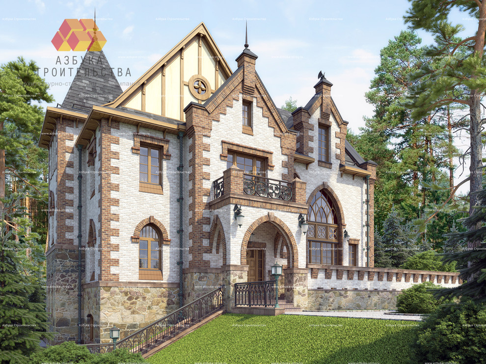 Проект дома в замковом стиле в п. Воейково
