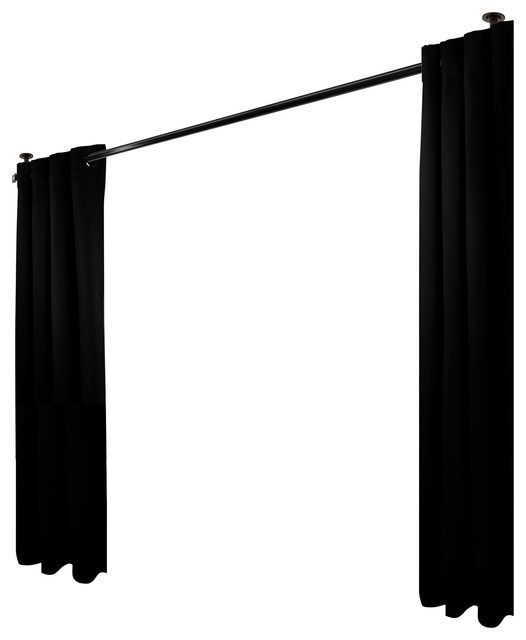 HomeElabador Heavy Duty Curtain Pole Brackets - Metal Alloy Holders For 19mm Poles, Includes Screws (Brass)-594187