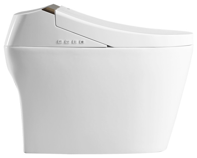 OnePiece Elongated Smart Toilet Floor Mounted Automatic Toilet SelfClean Contemporary