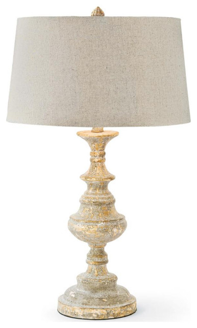 Gesso Wood Table Lamp