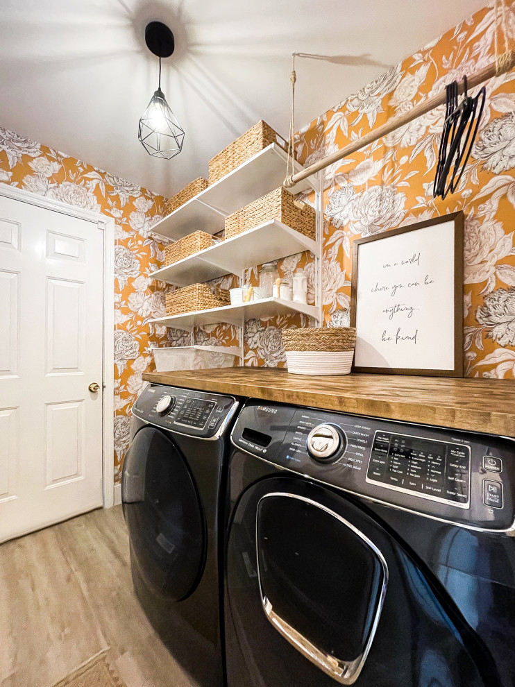 Inspiration for a country laundry room remodel
