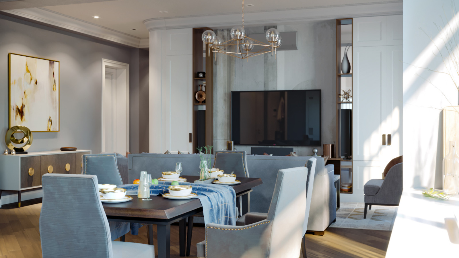 Уютная квартира в стиле неоклассики