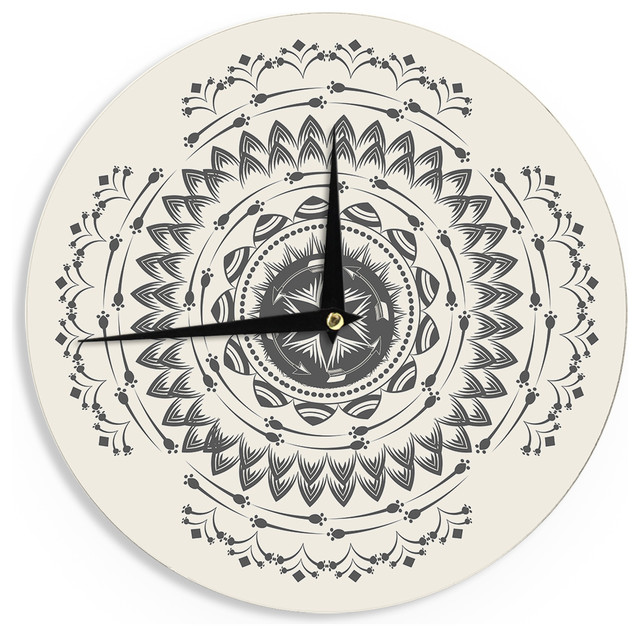 Famenxt "Boho Tribe Mandala" Wall Clock 12x12 Contemporary Wall
