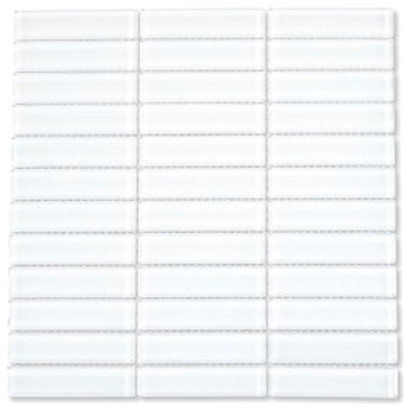Modern Subway Tile white glass subway tile, chip size: 1"x4" - modern - tile - Modern Subway Tile white glass subway tile, chip size: 1"x4" - modern - tile -