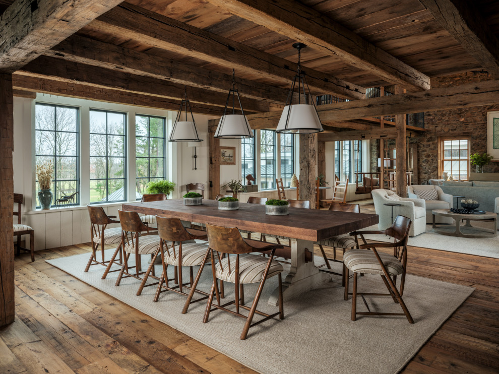 Bucks County Barn Residence - Farmhouse - Dining Room - Philadelphia ...