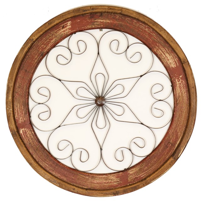 Round Architectural Window Chateau Mediterranean Outdoor Wall Art