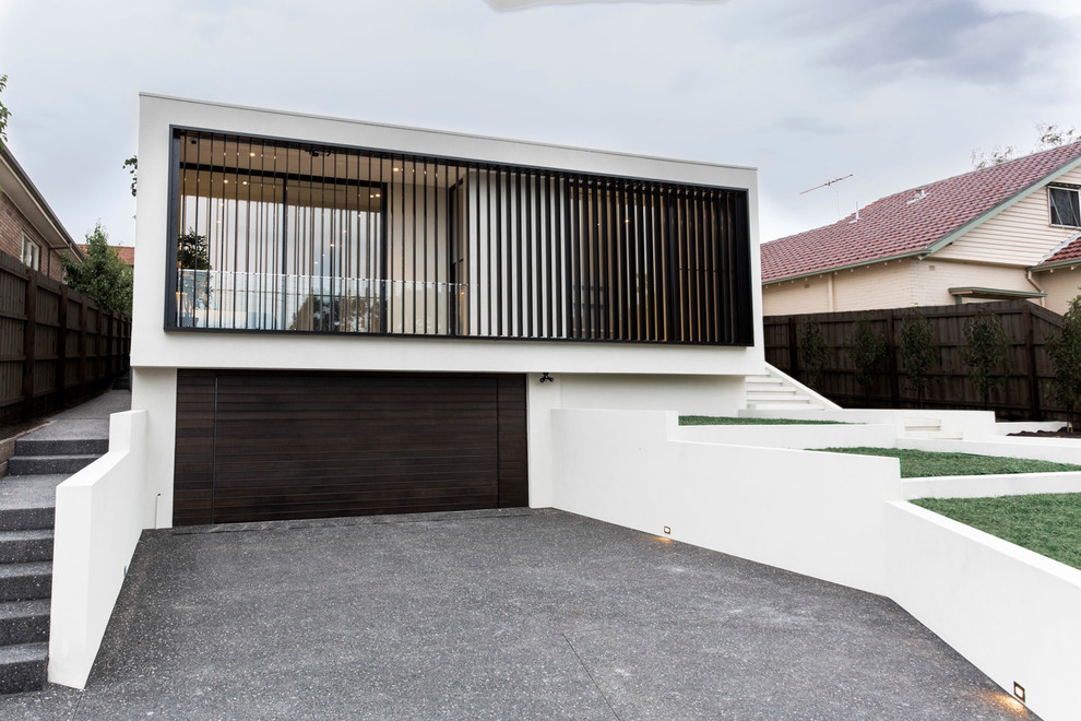 Inspiration for a contemporary garage in Melbourne.
