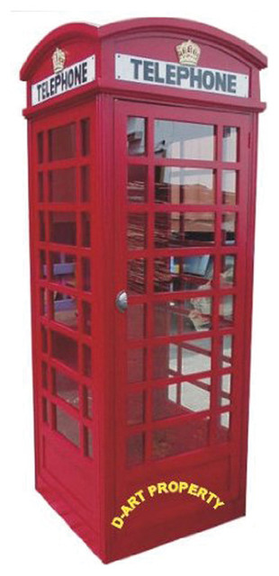 D Art Collection Mahogany Wood Big, Telephone Booth Cabinet