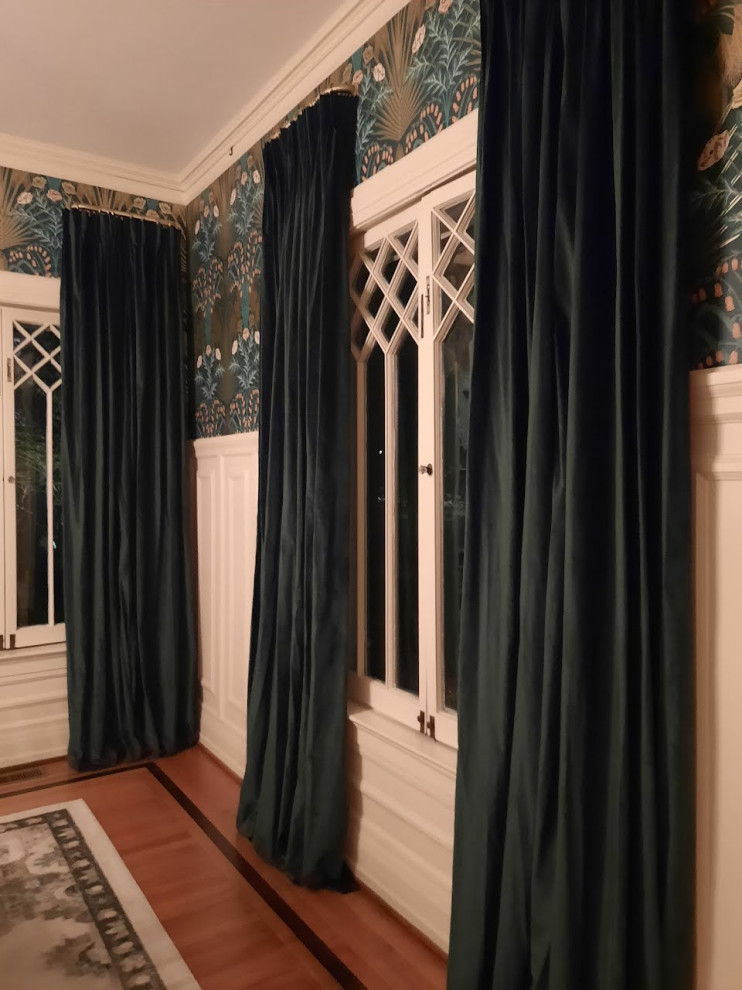 French Return Velvet Drapery Install on Walton Way