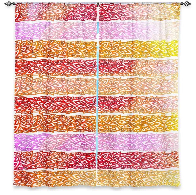 Window Curtains Unlined - Pom Graphic Design Leafs from Paradise