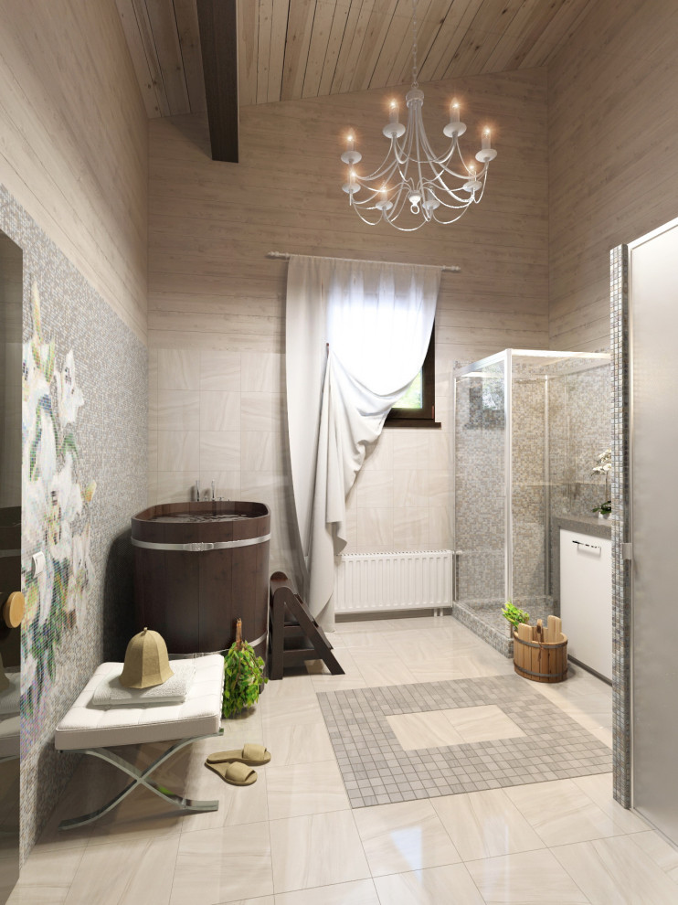 Дизайн ванной комнаты с купелью