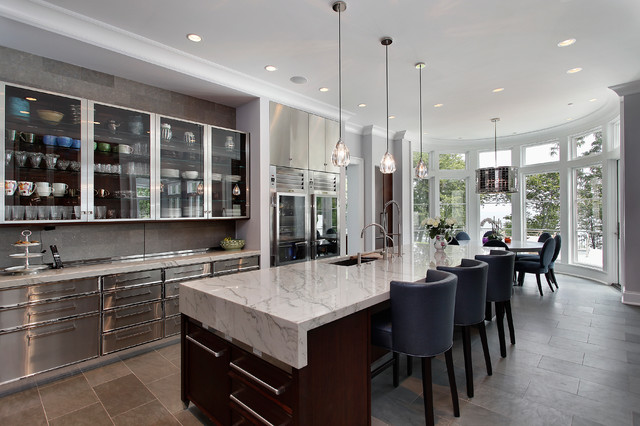Lakefront Transitional kitchen classique-chic-cuisine