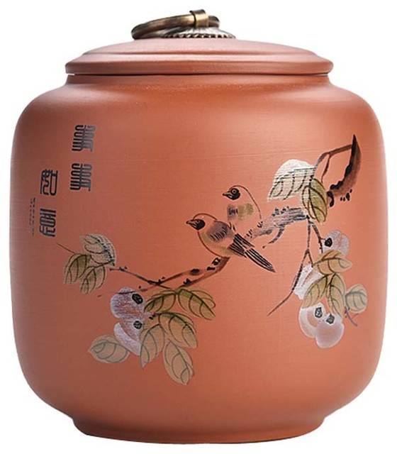 Purple Clay Tea Storage Container Tins Jar With Airtight Lid A