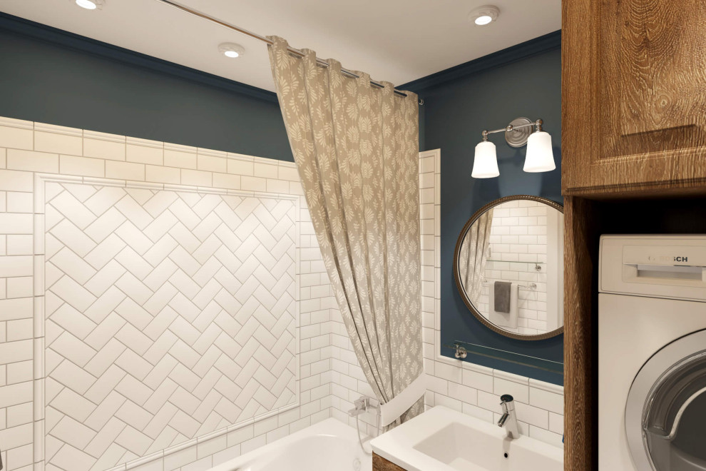 Однокомнатная квартира-студия 38м2 в неоклассике