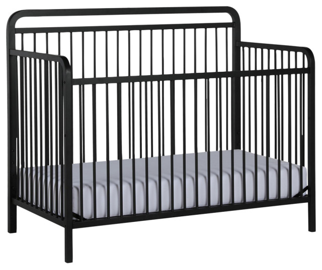 black metal crib