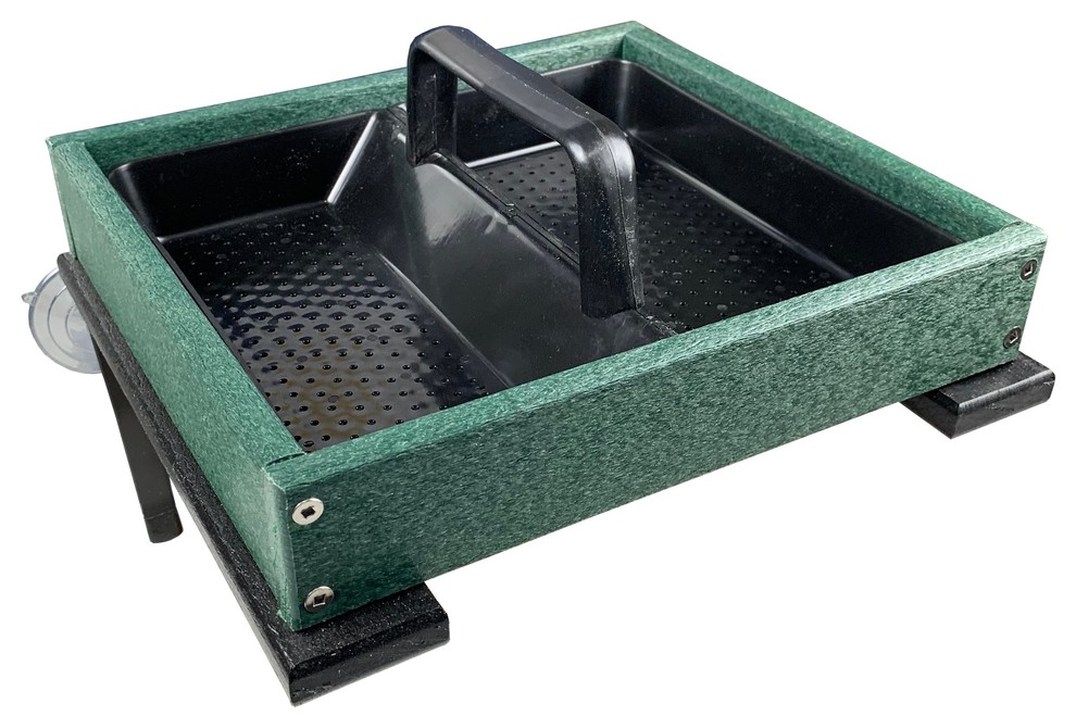 Jcs Wildlife Easy Clean Green Poly Window Mount Platform Bird