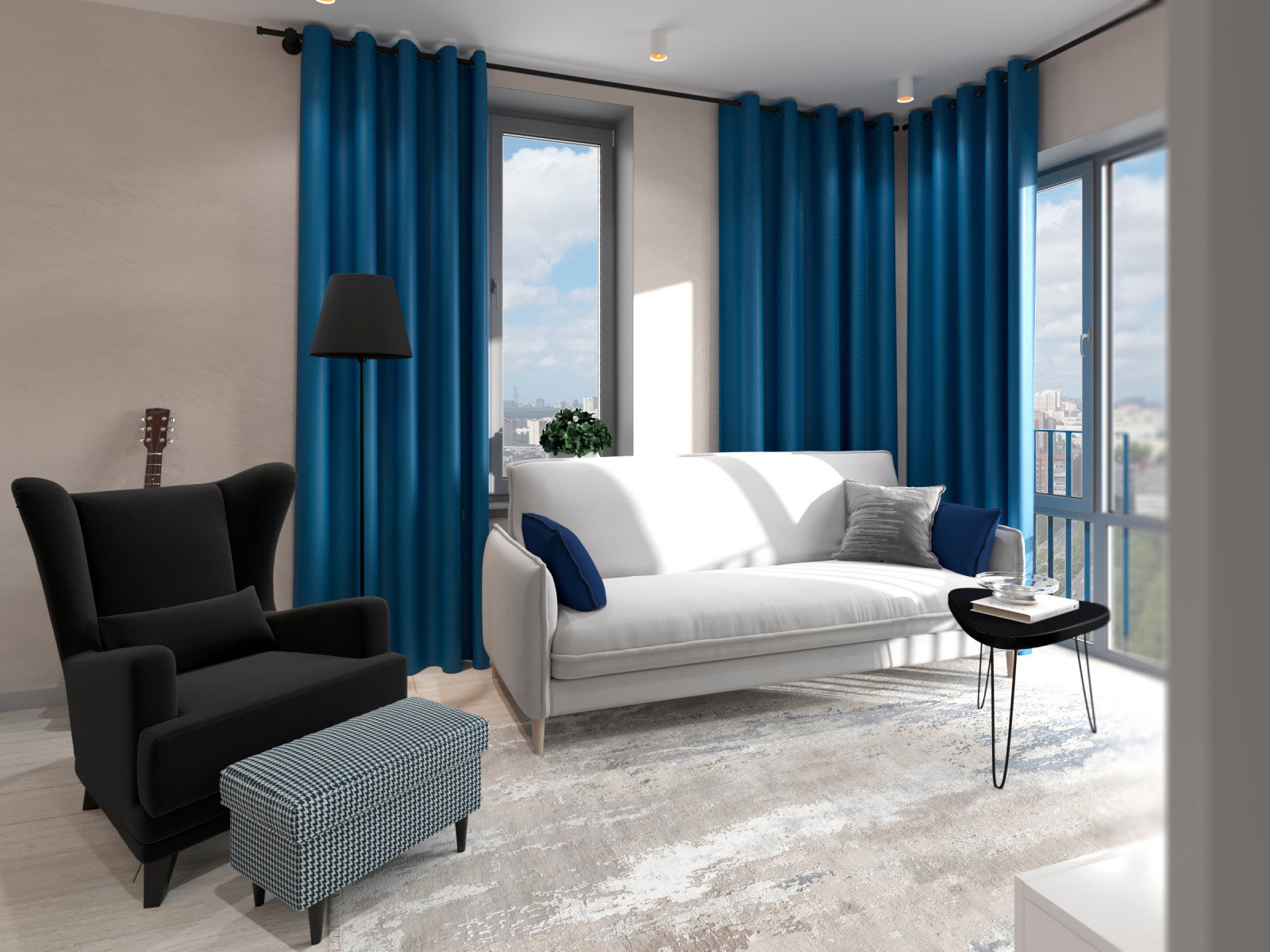 Квартира для холостяка (визуализации и коллажи)