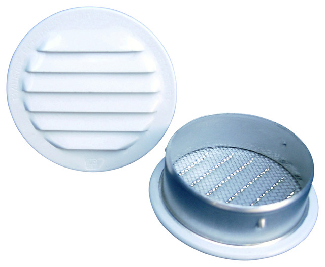 2 5 Round Screened Vent White Set Of 4 Transitional 2 5 Round Screened Vent White Set Of