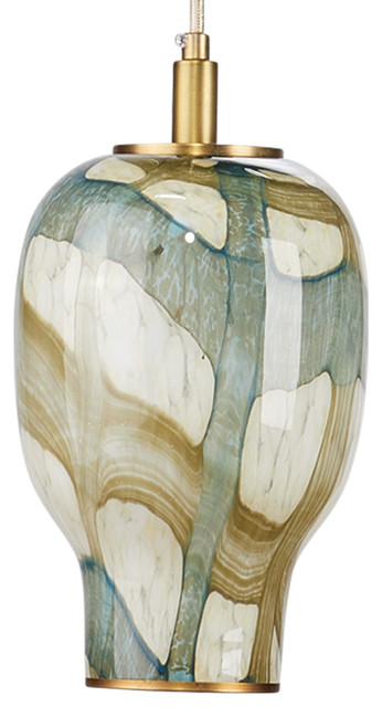 Helen Pendant, Small, Pale Blue Glass