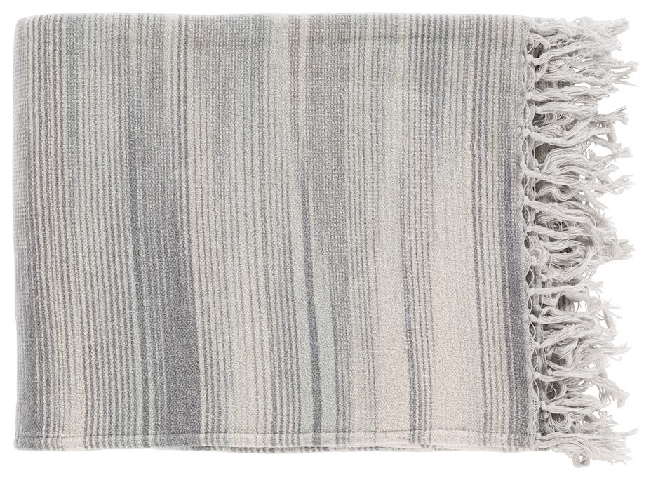 Tanga by Surya Throw Blanket, Gray/White