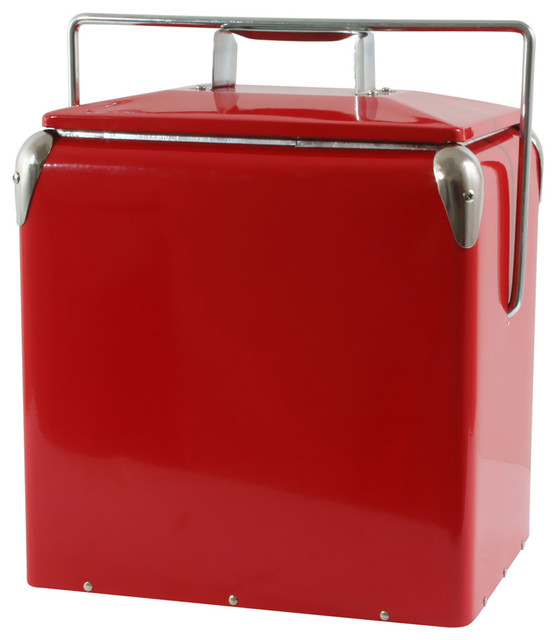 Offex Retro Style Picnic Cooler Contemporary Coolers And Ice